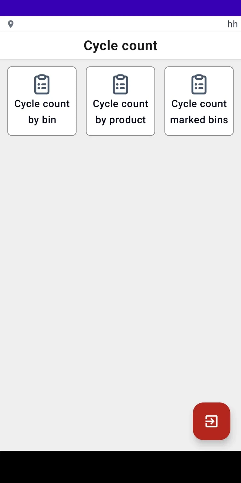 LogisticaHQ WMS Cycle Count module — Count by bin, by product, marked bins