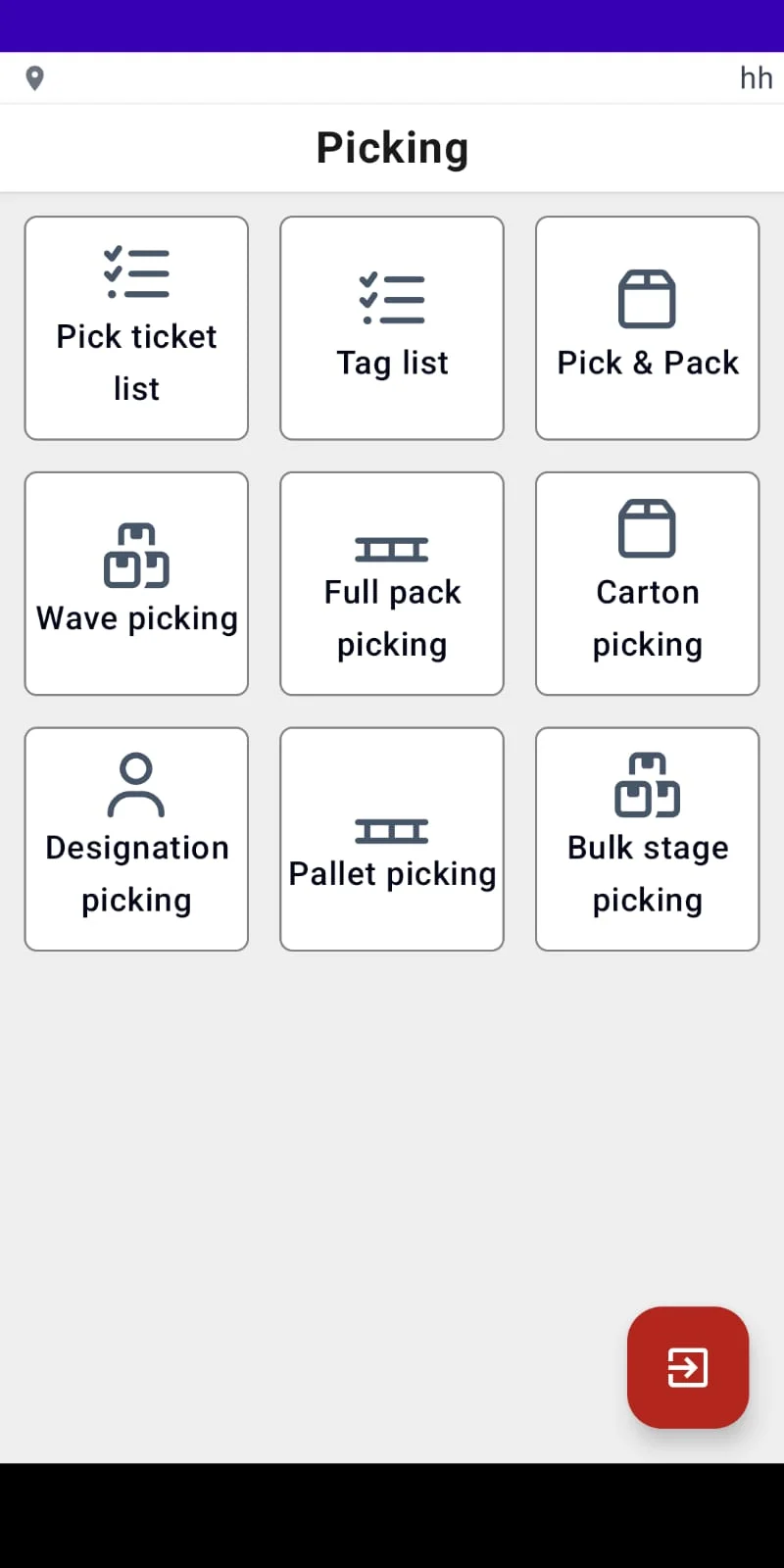 LogisticaHQ WMS Picking module — Pick ticket list, Tag list, Pick & Pack, Wave, Full pack, Carton, Designation, Pallet, Bulk stage picking