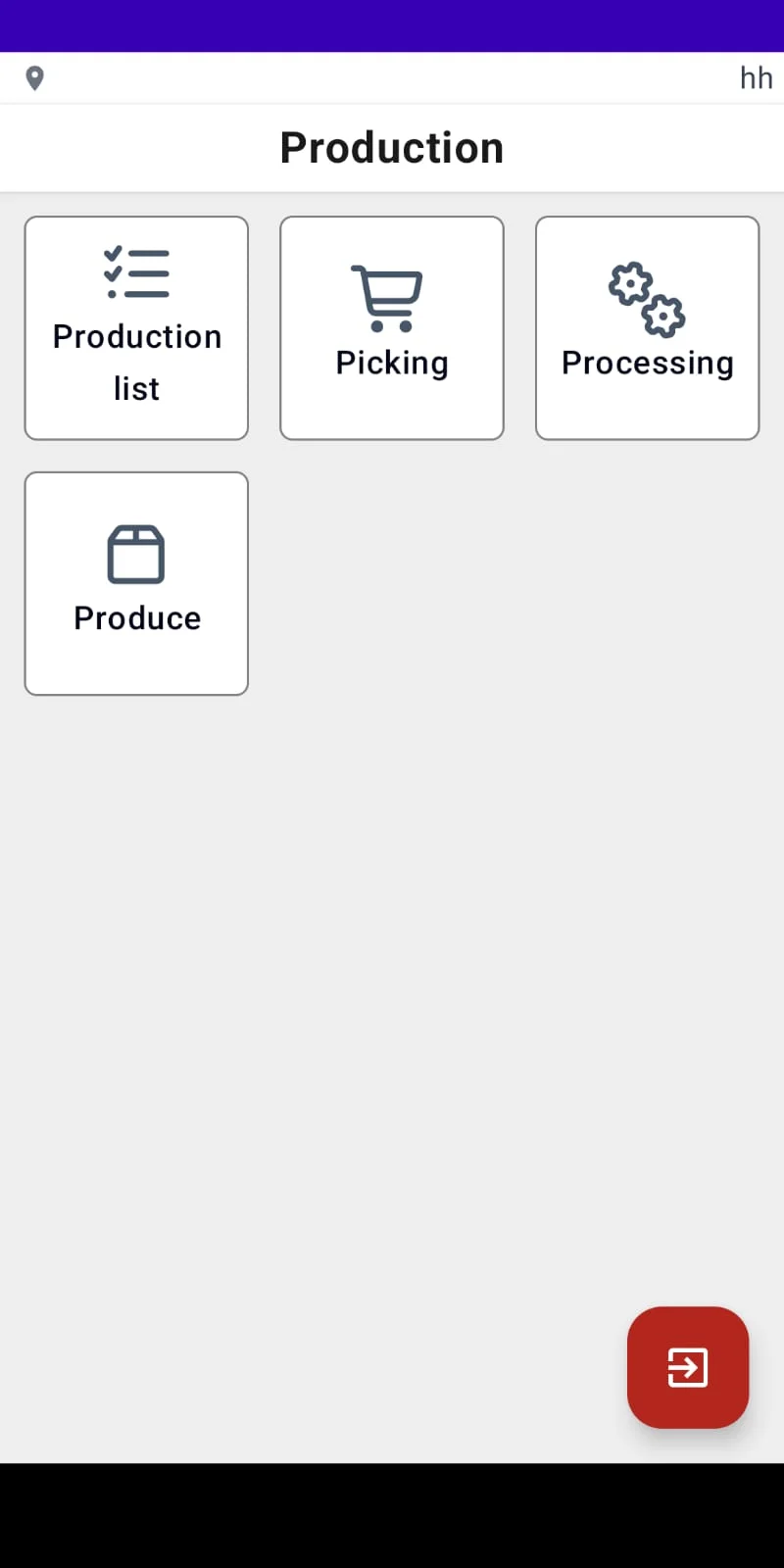 LogisticaHQ WMS Production module — Production list, picking, processing, produce