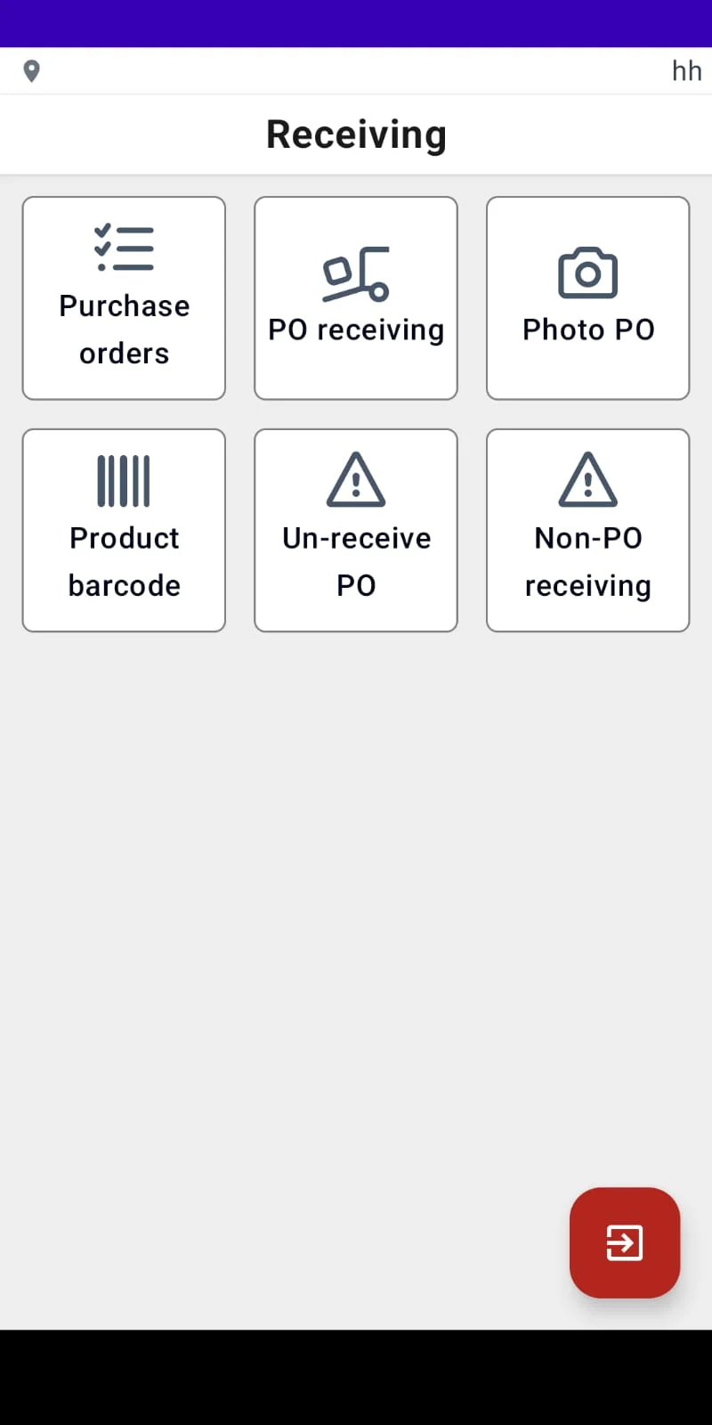 LogisticaHQ WMS Receiving module — Purchase orders, PO receiving, Photo PO, Product barcode, Un-receive PO, Non-PO receiving
